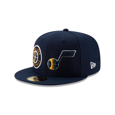 Sapca New Era Utah Jazz NBA Double Hit 59FIFTY Fitted - Albastri